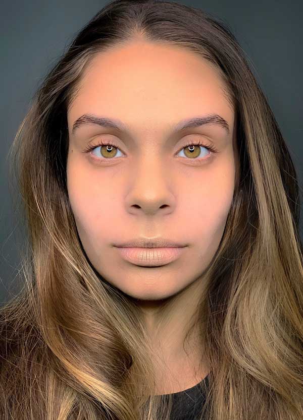 Before smokey eye makeup look