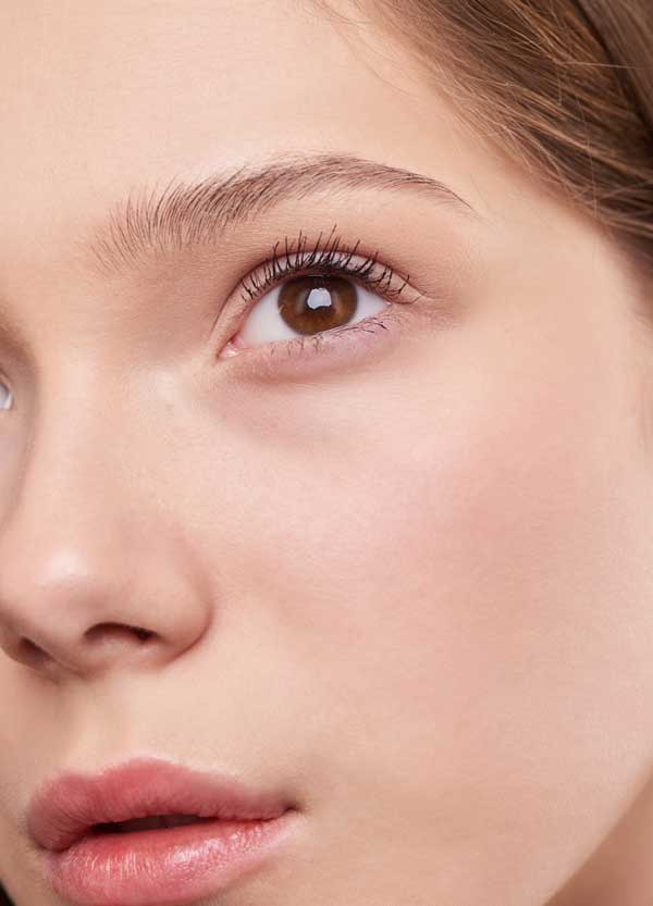 Before eye makeup glam look
